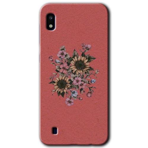 Potkal Hediye Fabrikası Samsung Galaxy A10 Kılıf HD Desen Baskılı Arka Kapak - Retro Çiçek