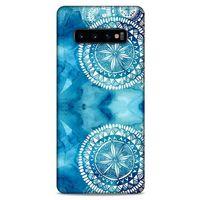 Samsung Galaxy S10 Plus Uyumlu Kılıf Mavi Delisi (45) Liquid Air Kılıf Suluboya Motif