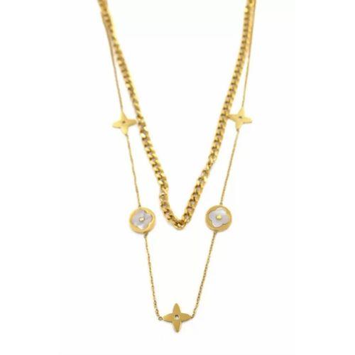 Vc Yonca Kolye - Altın