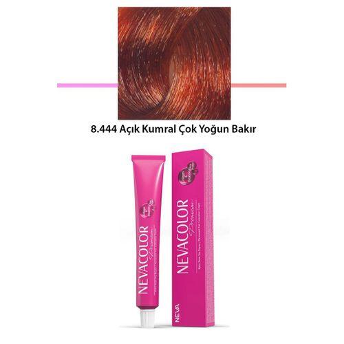 Premium 8.444 Açık Kumral Çok Yoğun Bakır - Kalıcı Krem Saç Boyası 50 g Tüp
