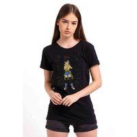 Anime Dragon Ball Baskılı Siyah Kadın Tshirt