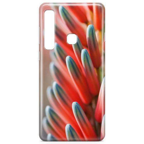 Samsung Galaxy A9 2018 Kılıf Yeşil Kırmızı Bitki Arka Kapak Koruma Desenli Full Koruyucu