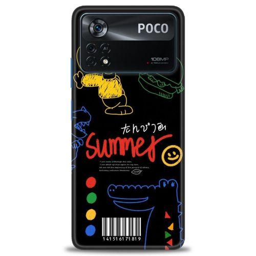 Xiaomi Poco X4 Pro 5G Kılıf HD Baskılı Kılıf - Summer + Tam Ekran Koruyucu