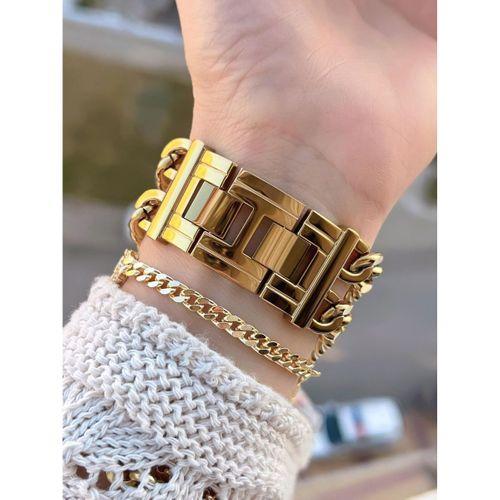 Ferrucci Zincir Tasarım 2 Yıl Garantili 3 Atm Suya Dayanıklı Kadın Kol Saati+Bileklik Z.03649.3