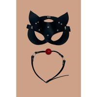 Siyah Deri Maske Ve Ağız Topu Herness Aksesuar