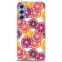 Samsung Galaxy A34 Kılıf HD Baskılı Kılıf - Bordo Limon Dilimleri + Tam Ekran Koruyucu