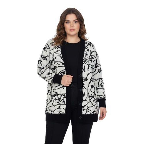 Kadın Leopar Desen Cepli Hırka 7631 BGL-ST04080