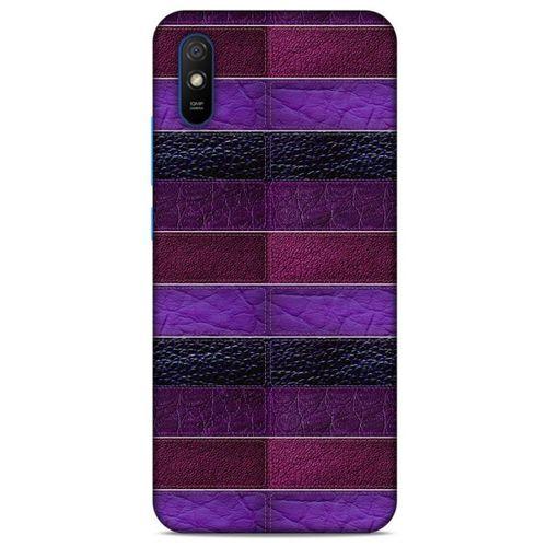 Xiaomi Redmi 9A Kılıf Patchwork (14) Lansman Kılıf Mor Bordo