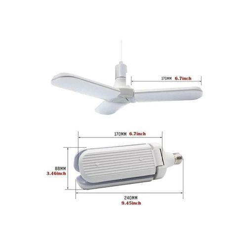 Zhltools Ultra Güçlü 3 Kollu 40-45w Ampul Led Aydınlatma Beyaz Işık Led Ampul