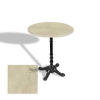 Dockers Çipa 1004 Döküm Ayak Yuvarlak Masa Çap 60cm - (Werzalit, Wermodin ve Allzalit Tabla) - Golden Marble