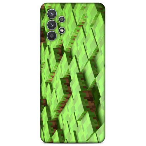 Lopard Samsung Galaxy A32 Uyumlu Kılıf PiXel (4) Koruma Kılıfı Koyu Yeşil