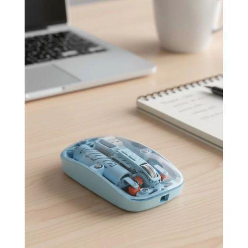 Mavi Kablosuz Mouse Bluetooth Ve Usb Çift Mod Bağlantılı
