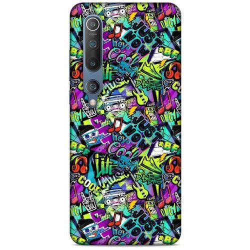 Graffitix (1) Desenli Silikon Kapak Xiaomi Mi 10 Kılıf