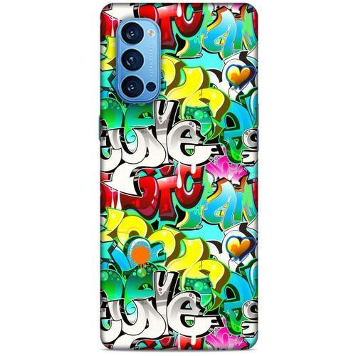 Graffitix (13) Desenli Silikon Kapak Oppo Reno 4 Pro Kılıf