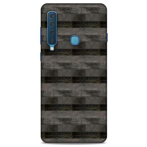 Samsung Galaxy A9 2018 Kılıf Patchwork (23) Ultra Koruma Kılıfı Siyah Gri
