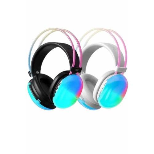 Kulak Üstü Kablosuz Bluetooth Kulaklık Unısex Renkli Işıklı Kulaklık