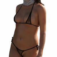 Şeffaf Bikini Tanga Takım