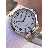 Q&Q Çelik Kordon Takvimli Kadran 2 Yıl Garantili 3 Atm Suya Dayanıklı Erkek Kol Saati QQ.E2004.A1