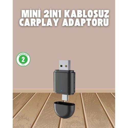 Kablosuz Carplay Adaptörü – Usb-a & Type-c Uyumlu Hızlı Bağlantı Cihazı