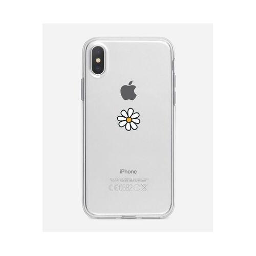 Papatya Tasarımlı iPhone Xs Şeffaf Telefon Kılıfı