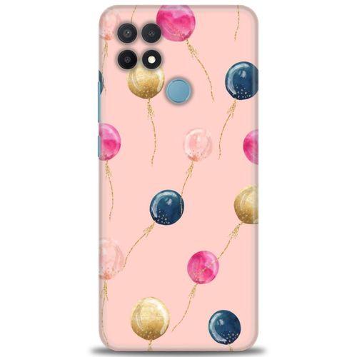 Oppo A15 Kılıf HD Baskılı Kılıf - Uçan Balonlar + Tam Ekran Koruyucu