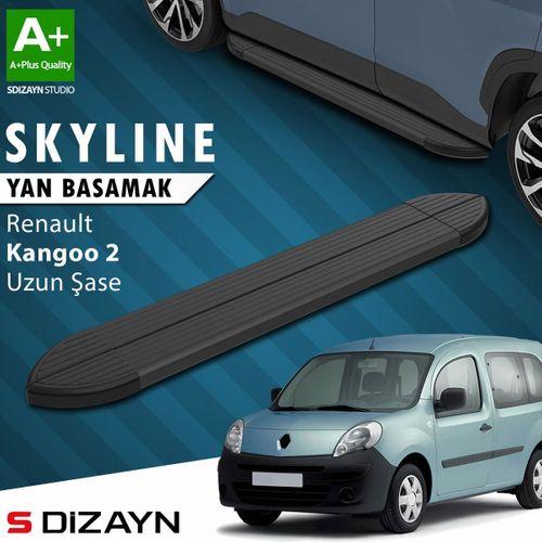 S-Dizayn Renault Kangoo 2 Uzun Şase Skyline Siyah Yan Basamak 223 Cm 2008-2020 A+ Kalite