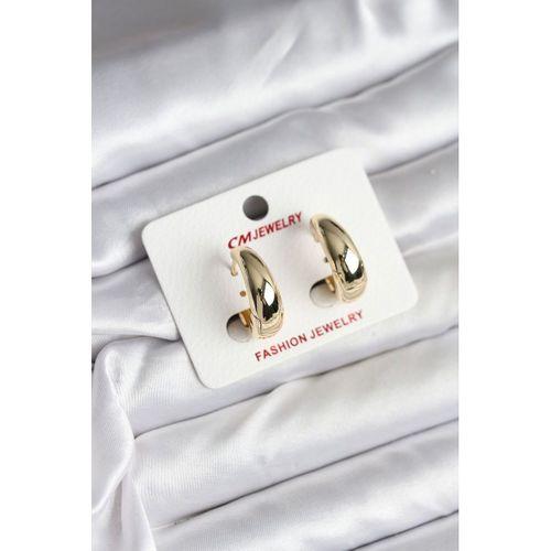 14K Gold Renk Kaplama Halka CM Kadın Küpe