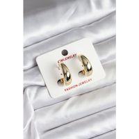 14K Gold Renk Kaplama Halka CM Kadın Küpe