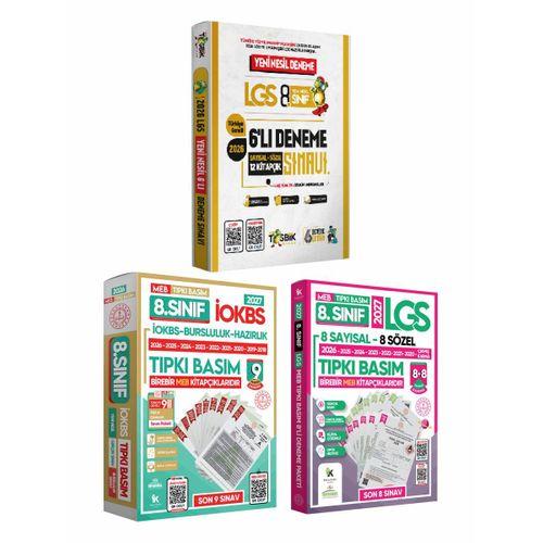 2026 8 Sınıf LGS-İOKBS Tıpkı Basım ve ÖZGÜN Yeni Nesil Deneme Seti 23lü(9+8+6) ALTIN PAKET TG Çözüm