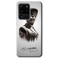 Samsung Galaxy S20 Ultra HD Baskılı Kılıf + 9D Tam Ekran Koruyucu - Mustafa Kemal Atatürk