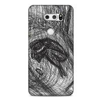 LG K40S Kılıf Depresyon (37) Silicone Cover Sarı Lacivert