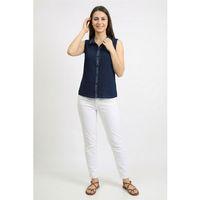 Kolsuz Aden Klasik Yaka Şile Bezi Yazlık Gömlek Lacivert Lcvt