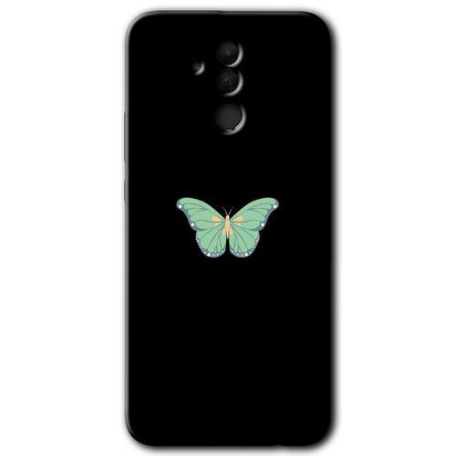 MRCİLETİSİM Huawei Mate 20 Lite Kılıf Baskılı Kapak - Butterfly Tree +Tam Kaplayan Mat Seramik