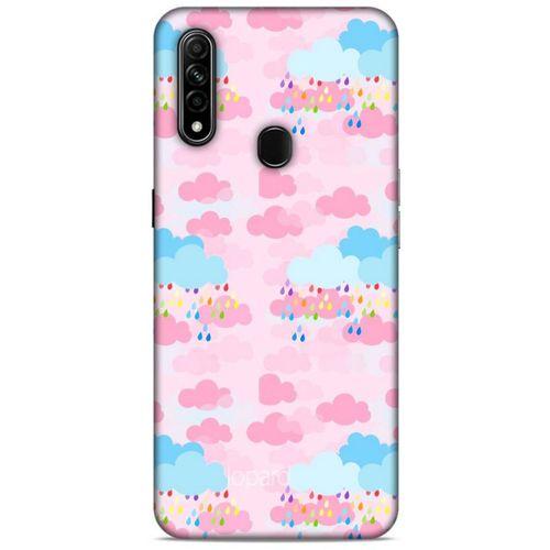 Oppo A31 Kılıf Pastel Renkler (49) Ultra Silikon Kılıf Şeker Pembe Mavi