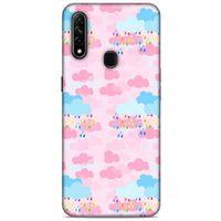 Oppo A31 Kılıf Pastel Renkler (49) Ultra Silikon Kılıf Şeker Pembe Mavi