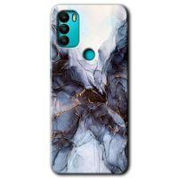 MRCİLETİSİM General Mobile GM 21 Plus Kılıf HD Desen Baskılı Arka Kapak + Temperli Cam - Otantik Mermer