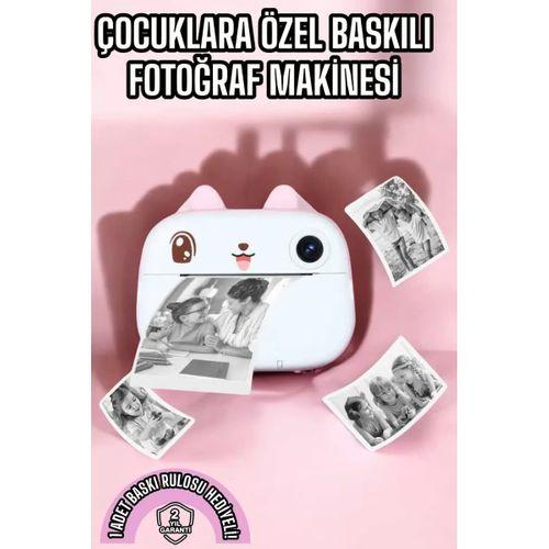 Çocuk Fotoğraf Makinesi Dijital Hd Video Rulo Kağıt Baskılı Yazıcı