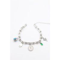 Charm Tfn Zincir Bileklik - Gümüş