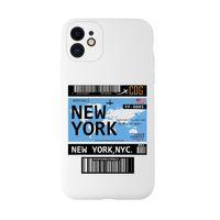 iPhone 11 Uyumlu New York Ticket Desenli Kamera Korumalı Lansman Kılıf Premium Silikonlu
