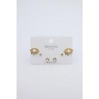 Çoklu Set Küpe - Altın