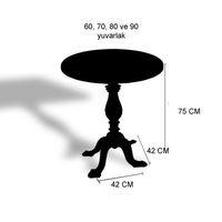 Dockers Çipa 1001 Döküm Ayak Yuvarlak Masa Çap 90cm - (Werzalit, Wermodin ve Allzalit Tabla) - Kırmızı