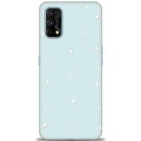 Realme 7 Pro Kılıf HD Baskılı Kılıf - Beyaz Şimşekler + Tam Ekran Koruyucu