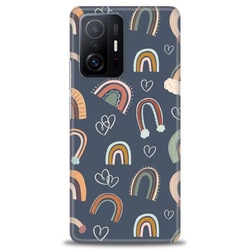 Xiaomi Mi 11T Kılıf HD Baskılı Kılıf - Gökyüzü Kalp + Tam Ekran Koruyucu