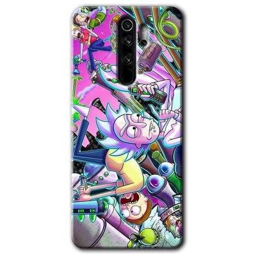 Xiaomi Redmi Note 8 Pro Kılıf Baskılı Kapak - Graffiti Çizgi Film + 5D Tam Kaplayan Cam