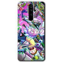 Xiaomi Redmi Note 8 Pro Kılıf Baskılı Kapak - Graffiti Çizgi Film + 5D Tam Kaplayan Cam