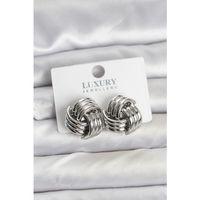 Pirinç Sarmal Gümüş Renk Kadın Küpe - TJ-BKP11347