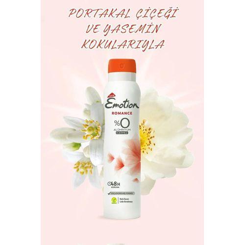 3 Adet Emotion Romance Kadın Vegan Deodorant 150 Ml Hızlı Kurur, Leke Bırakmaz
