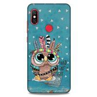 Animax Mavi Kızılderili Baykuş Xiaomi Mi A2 Lite Kılıf Desenli Silikon