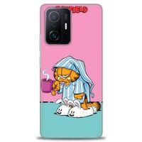 Xiaomi Mi 11T Pro Kılıf HD Baskılı Kılıf - Garfield + Tam Ekran Koruyucu