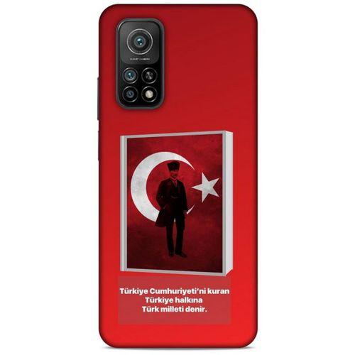 Xiaomi Mi 10T 5G Kılıf Atatürk (4) Koruma Kılıfı Kırmızı